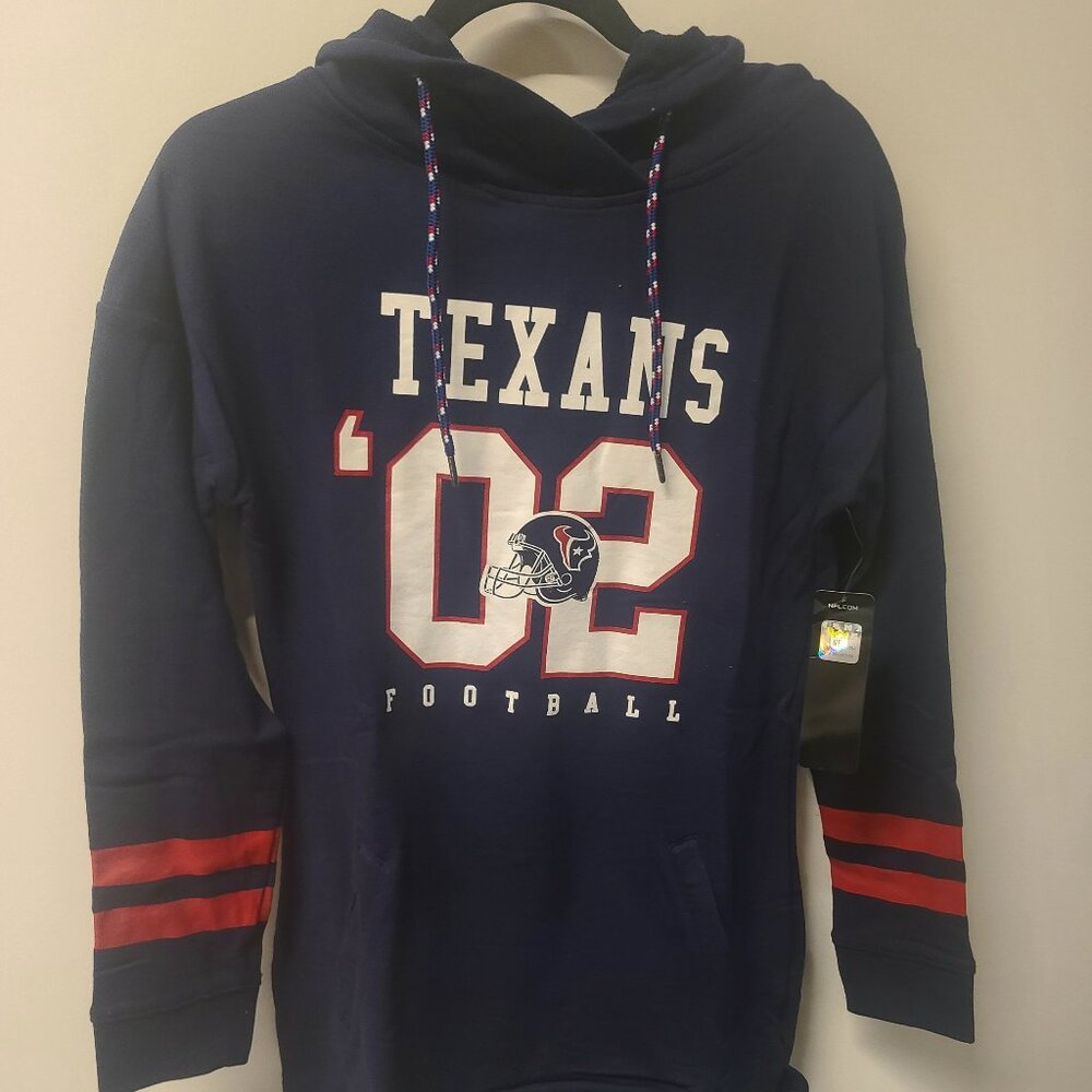 Houston Texans Women’s Navy Pullover Hoodie (Small or Medium) NFL Logo — NWT